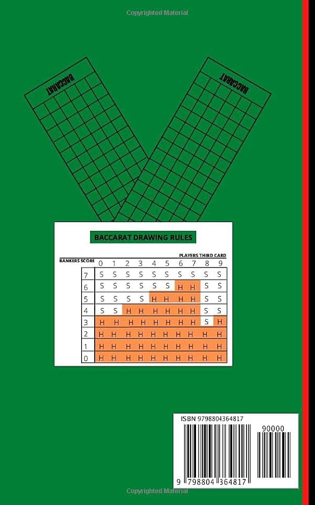 Baccarat 図録 Baccarat Score Card / Score Sheet Notebook: Included inside